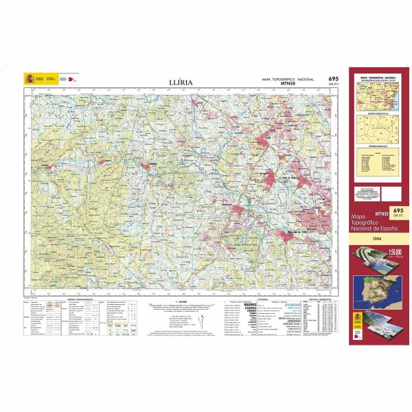 Topographic map of Spain # 0695 - Llíria | CNIG - 1 50 000 Supply - Image 2