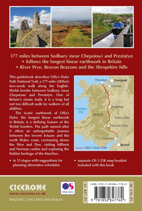 Hiking guide (in English) - Offa s Dyke Path Walking guide NAT. Trail + Map Booklet Router | Cicerone For Discount - Image 2