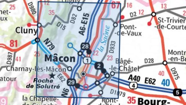 Top 25 map # 3028 OT - Mâcon, Cluny, Solultre Rock | IGN Sale - Image 3
